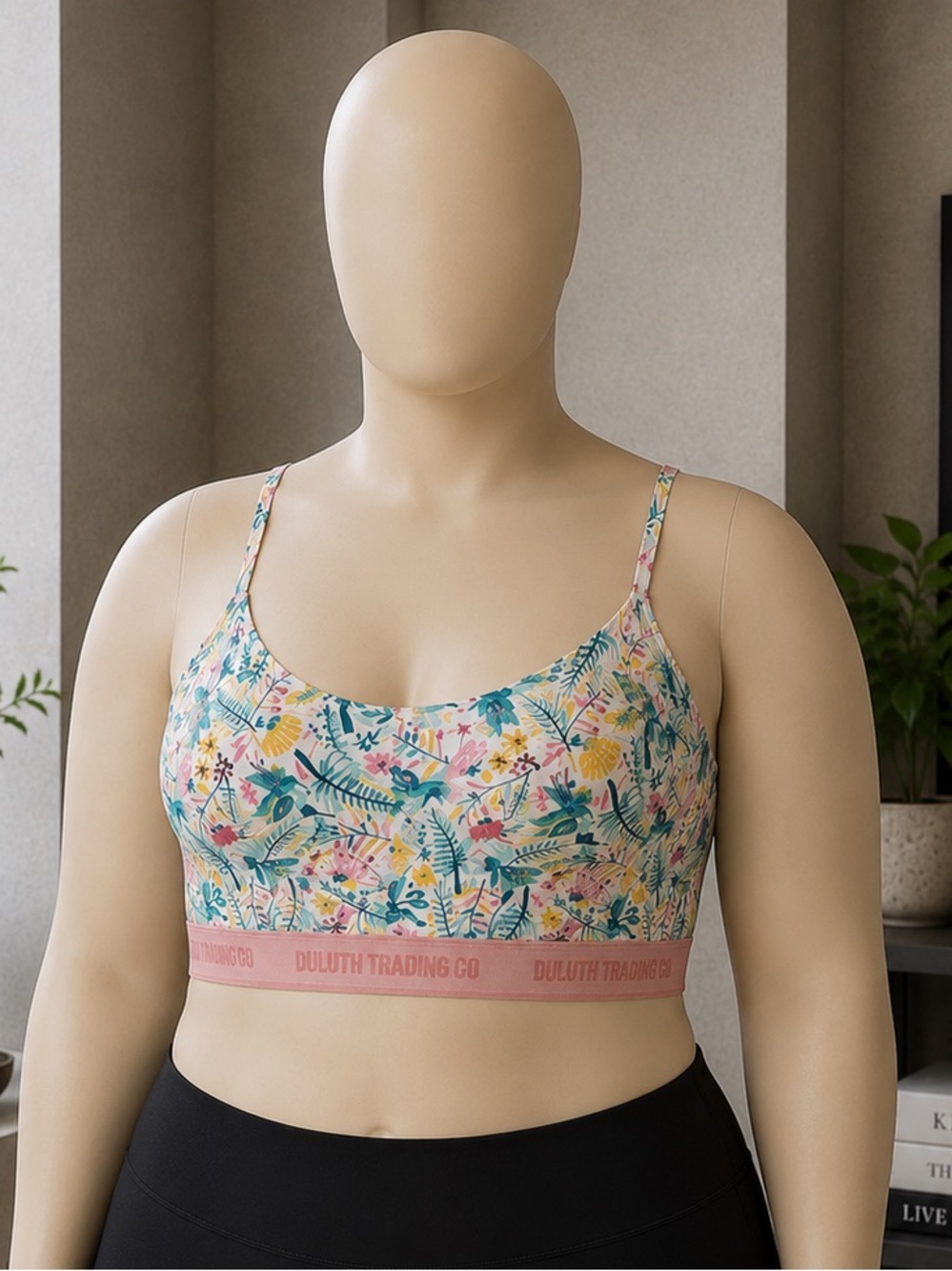 Duluth Trading Co. Dang Soft Bralette Floral Tencel Modal XXL